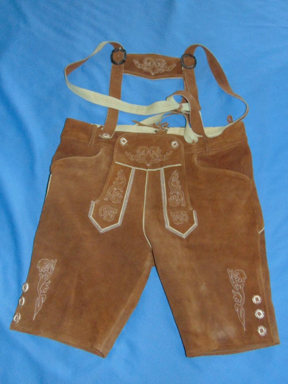 HEAVY AUTHENTIC BAVARIAN SUEDE LEATHER LEDERHOSEN